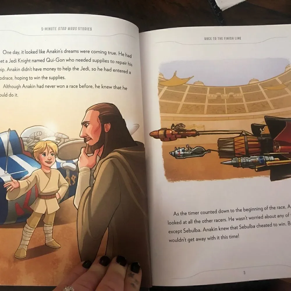 Cute five minute Star Wars stories , story book.